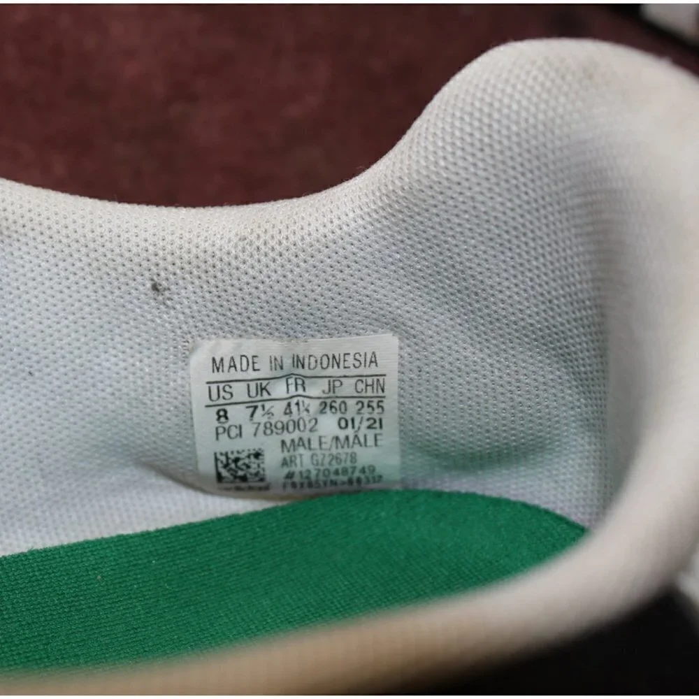 adidas brand heel carefully